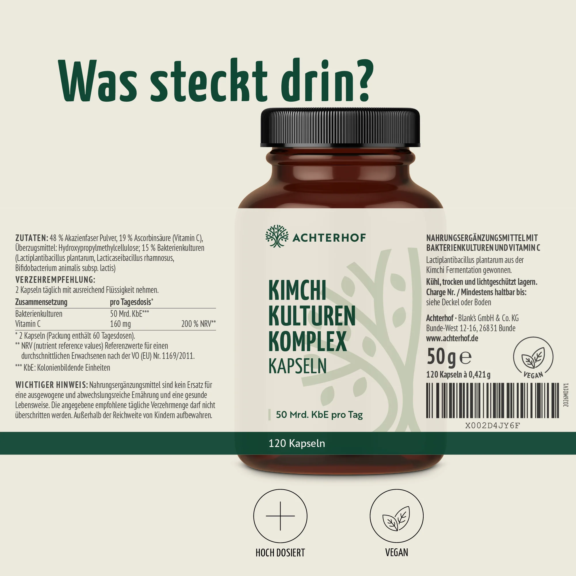 Kimchi Kulturen Komplex (120 Kapseln) - Image 7