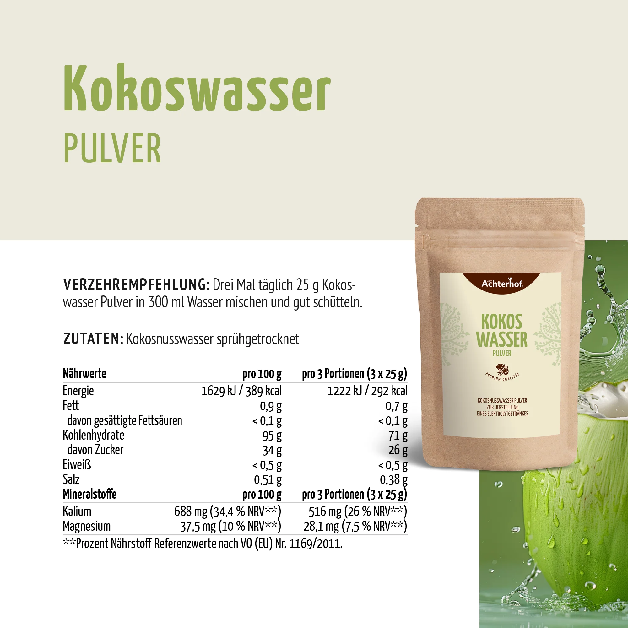 Kokoswasser Pulver (250g) - Image 6