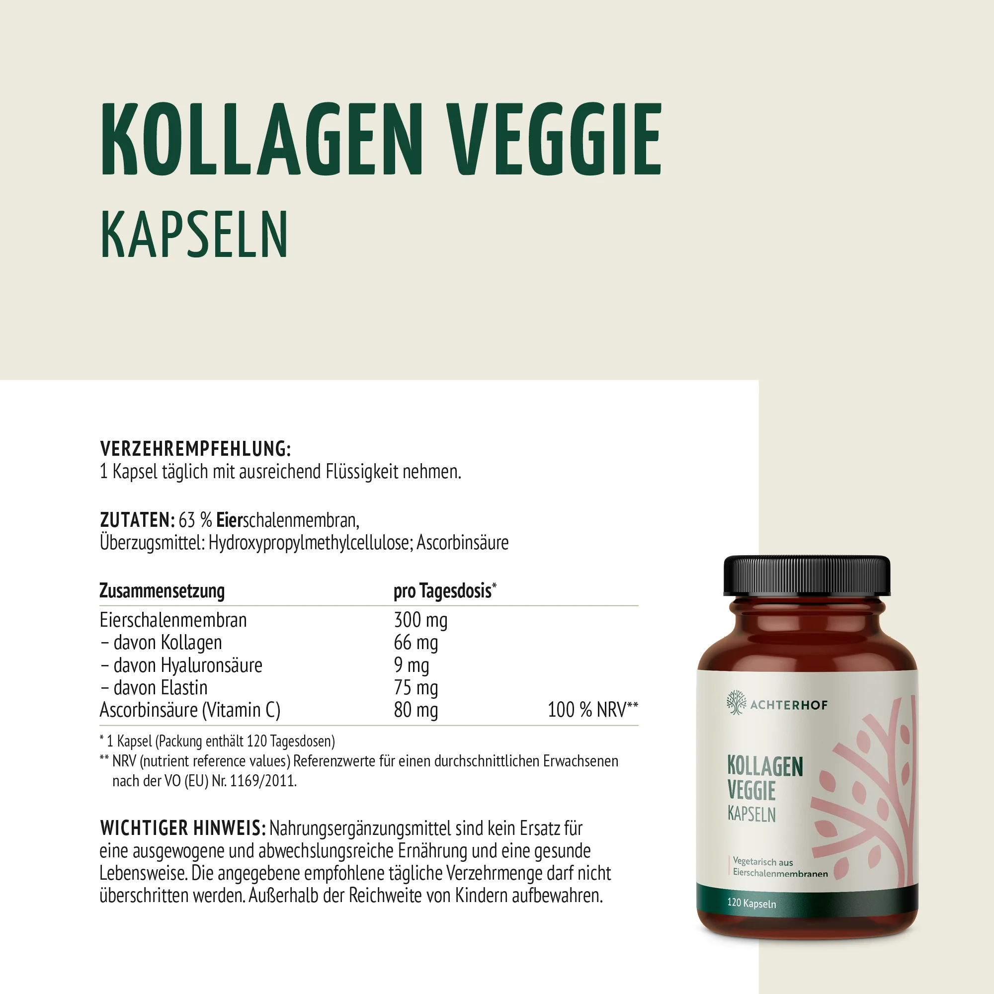 Kollagen Veggie Kapseln (120 Kapseln) - Image 6
