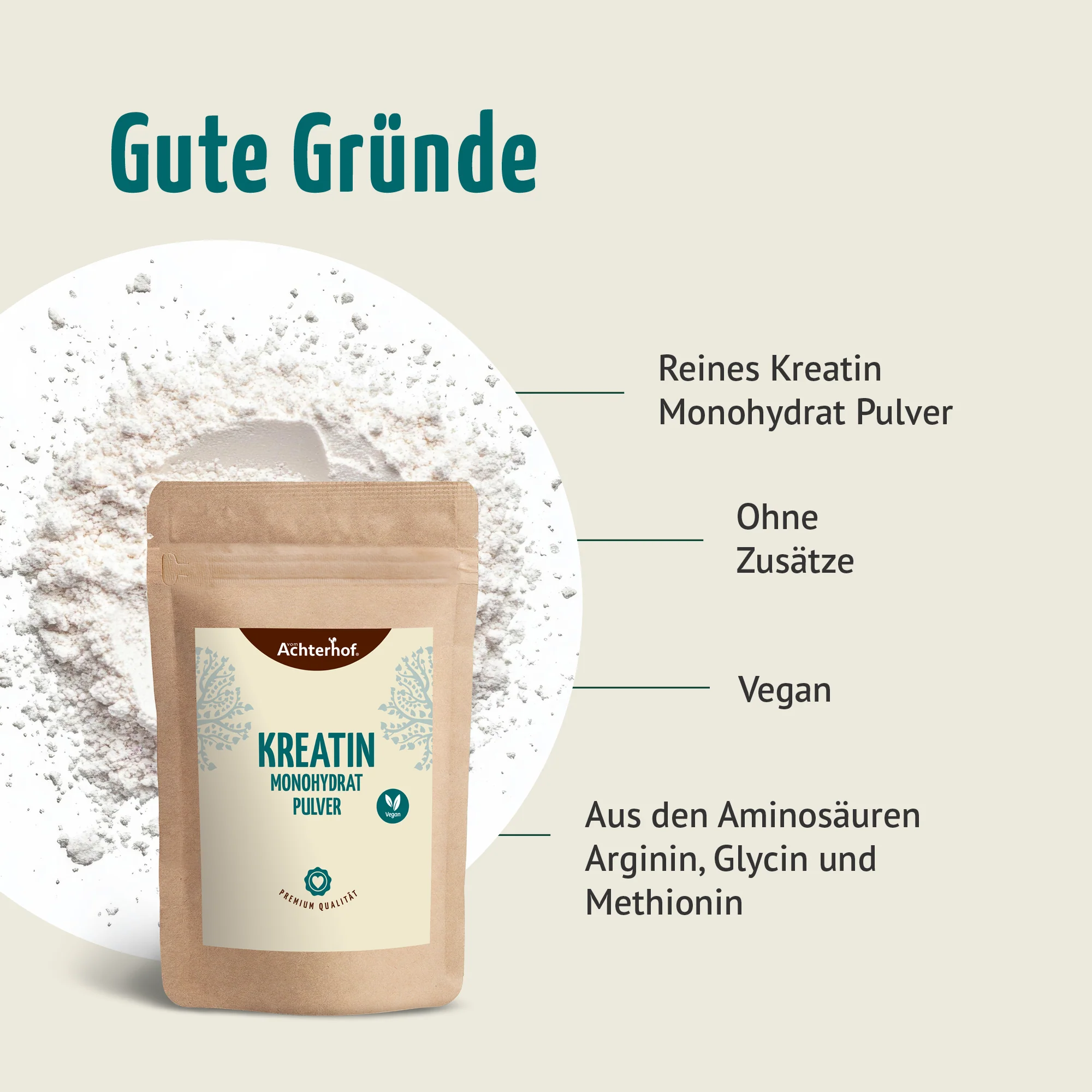 Kreatin Monohydrat Pulver (250g) - Image 4