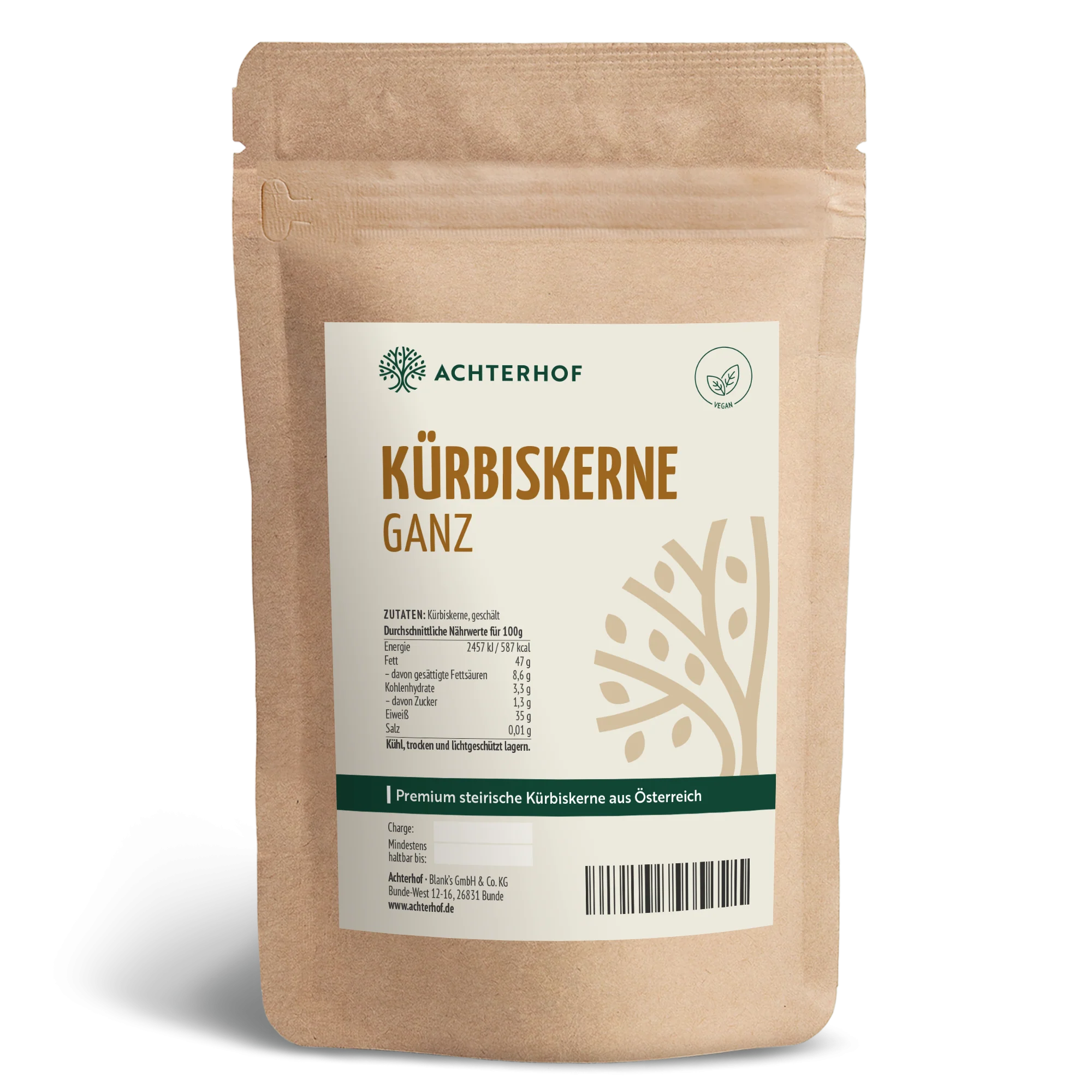 Premium steirische Kürbiskerne geschält (1000g)