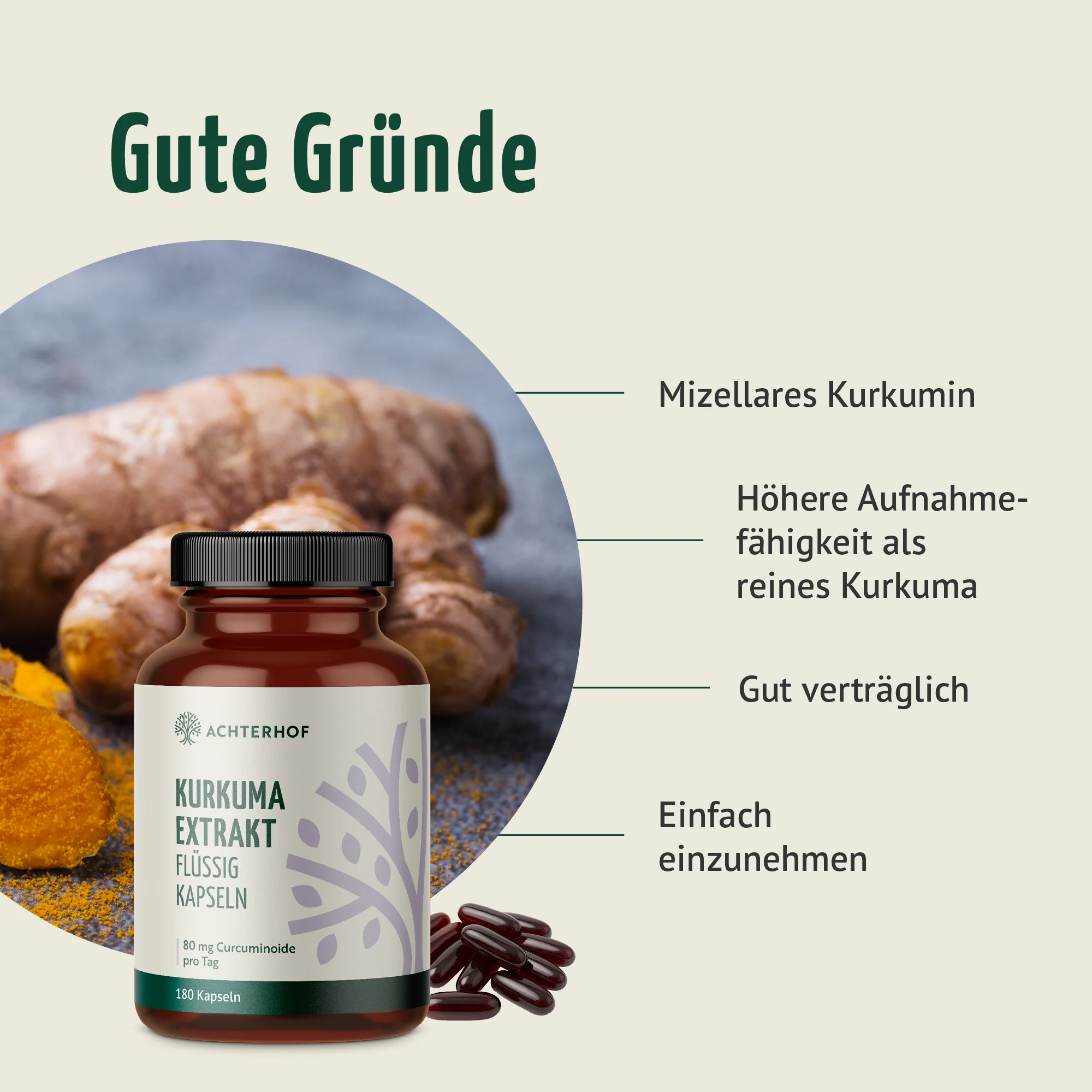 Kurkuma Extrakt Flüssig Kapseln (180 Kapseln) - Image 2