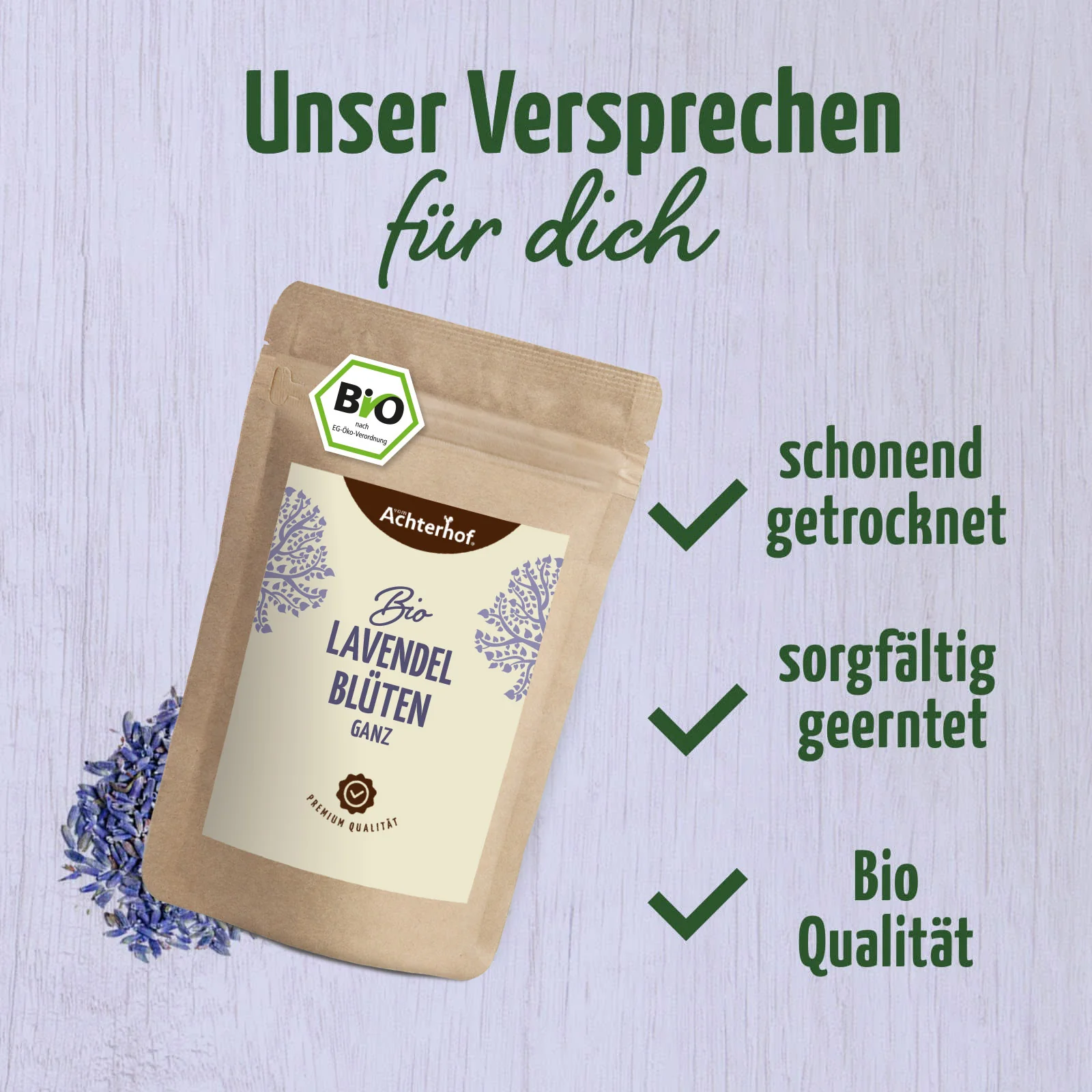 Lavendelblüten ganz Bio (250g) - Image 3
