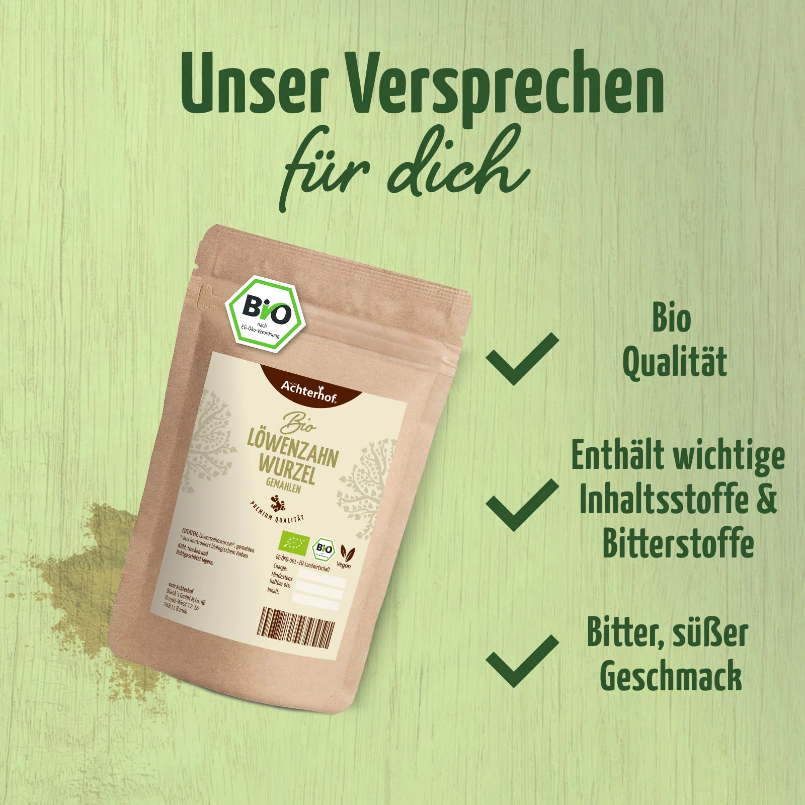 Löwenzahnwurzel Pulver Bio (100g) - Image 3