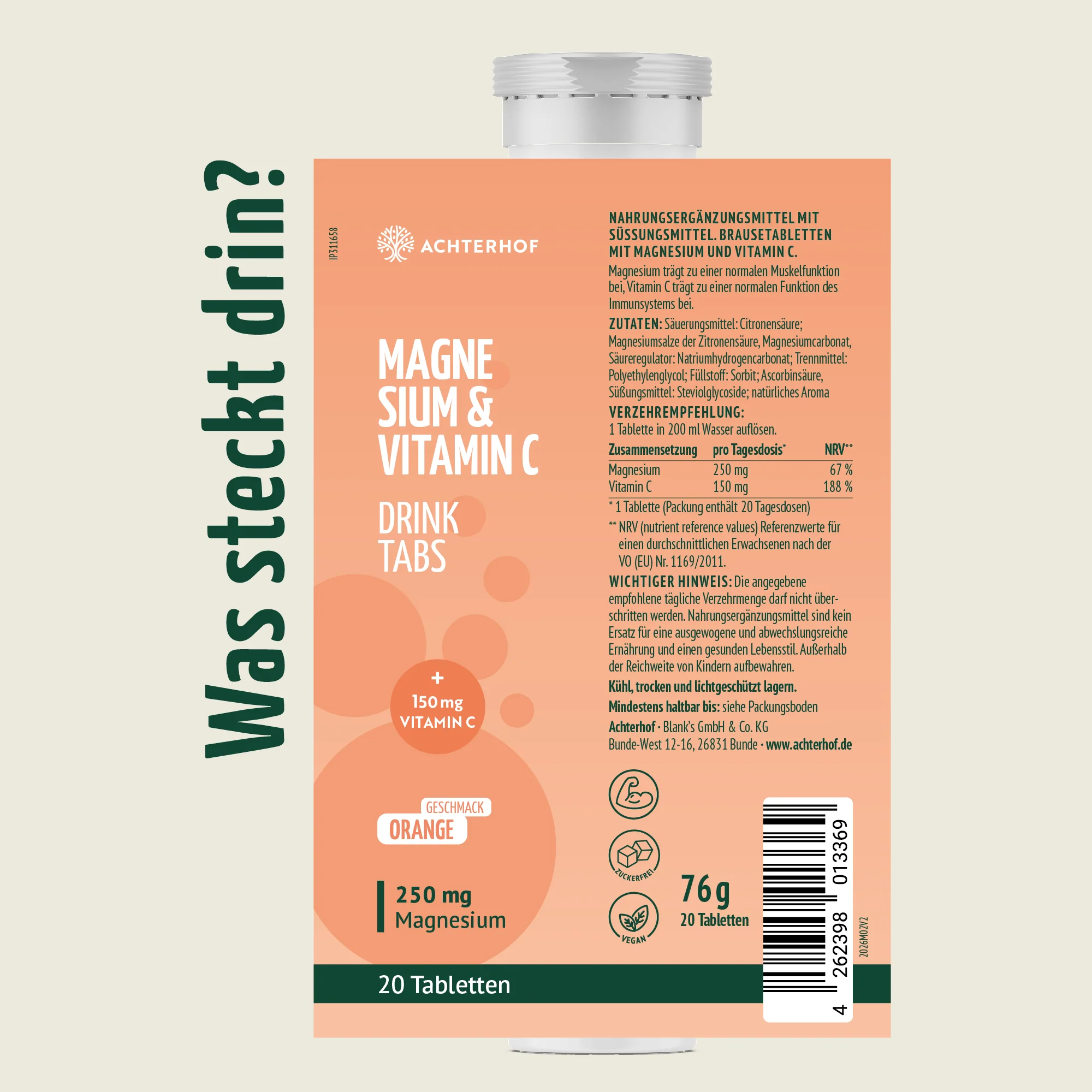 Magnesium & Vitamin C Drink Tabs (20 Tabletten) - Image 5