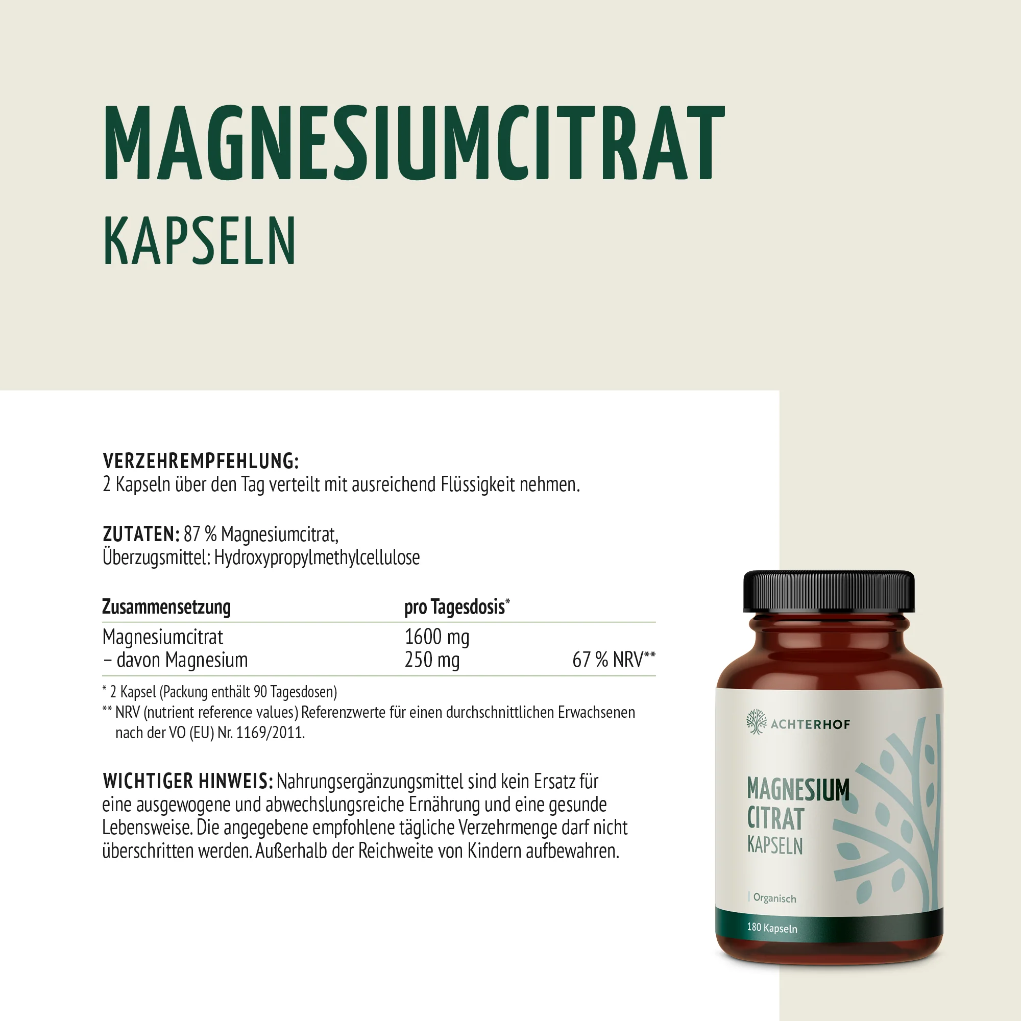 Magnesiumcitrat Kapseln (180 Kapseln) - Image 7