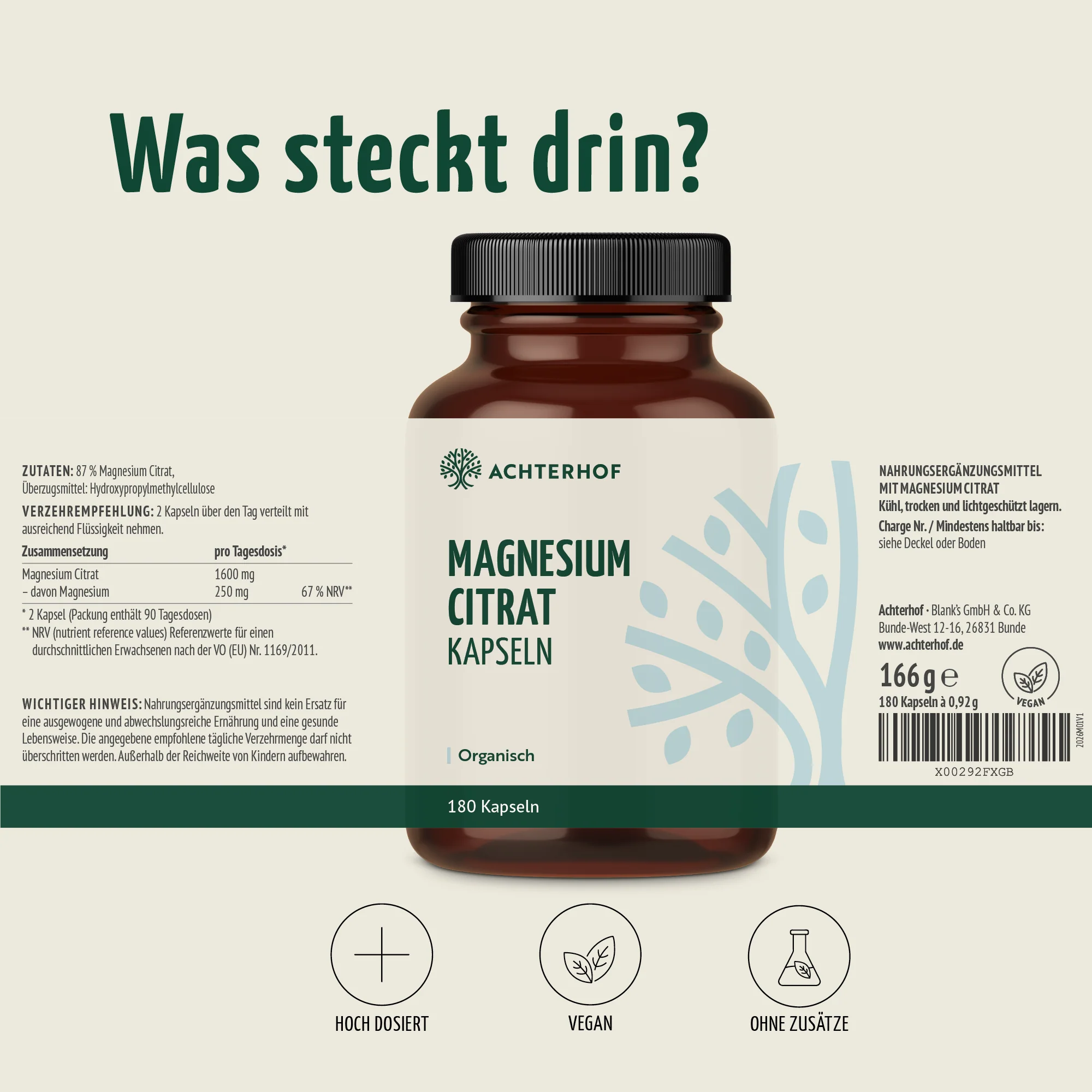 Magnesiumcitrat Kapseln (180 Kapseln) - Image 8