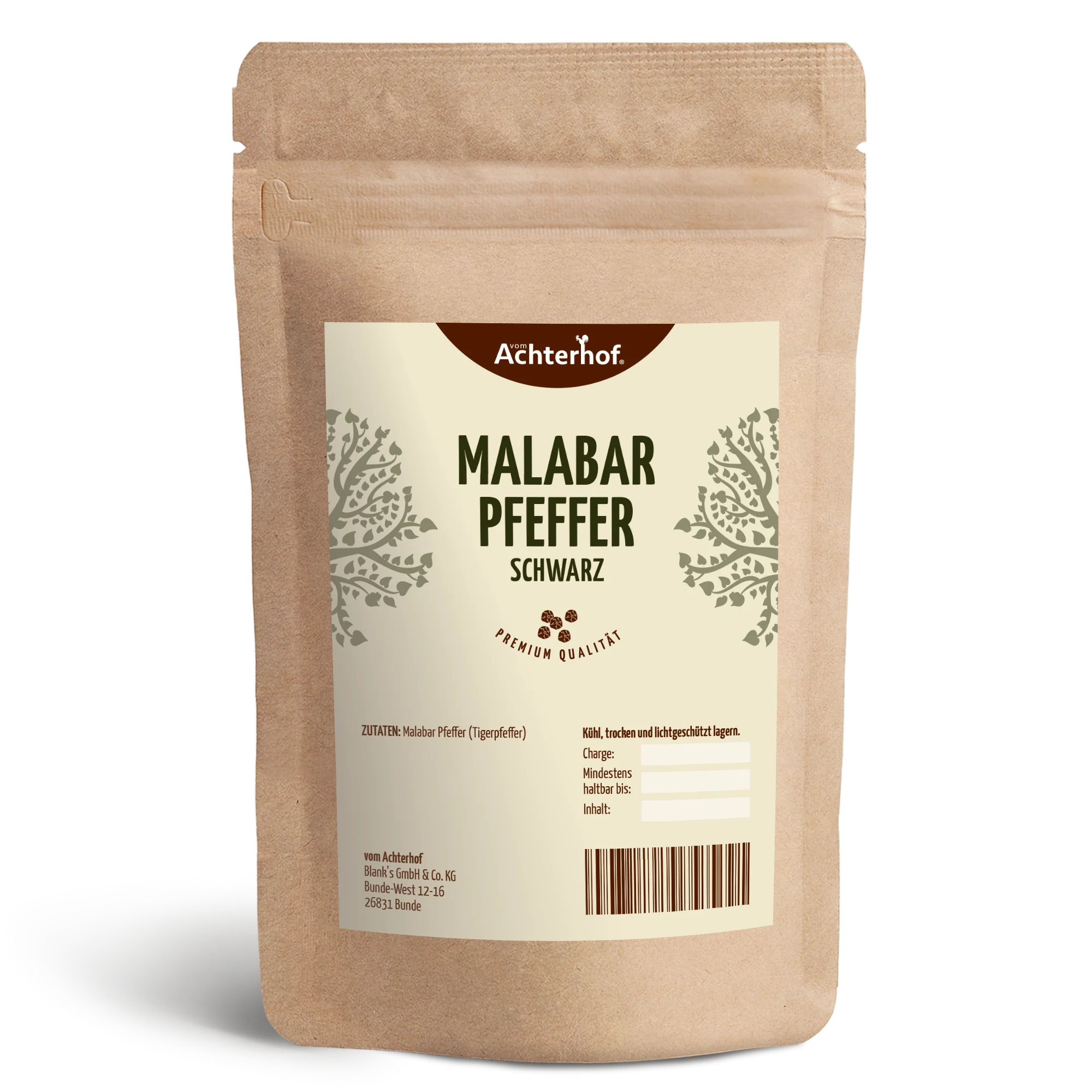 Malabar Pfeffer schwarz ganz (500g)