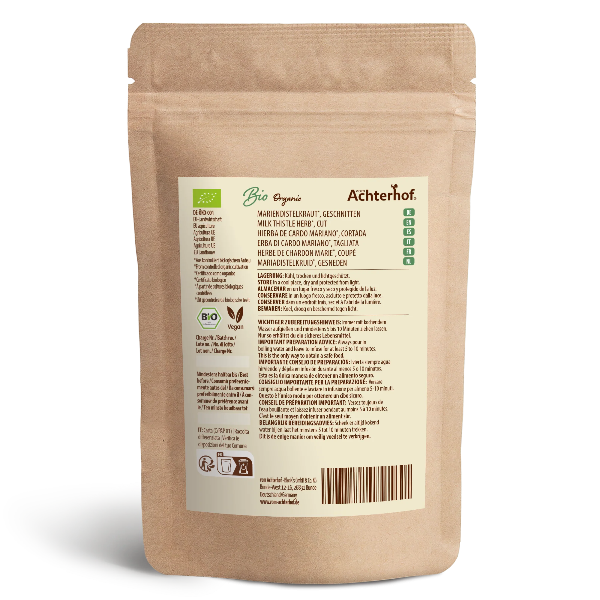 Mariendistelkraut geschnitten Bio (250g) - Image 2