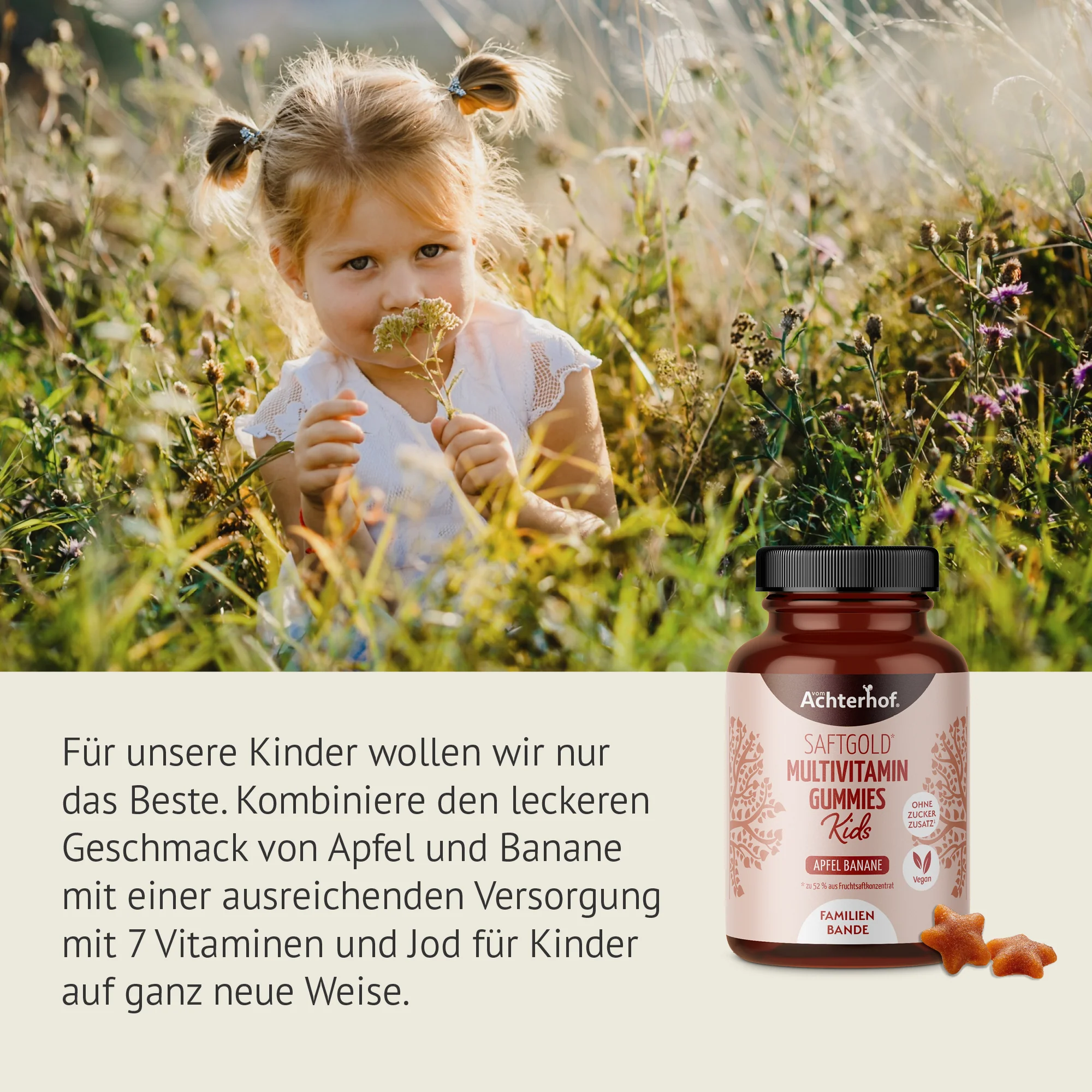 Saftgold Multivitamin Kids Gummies Apfel Banane (190 Stück) - Image 3