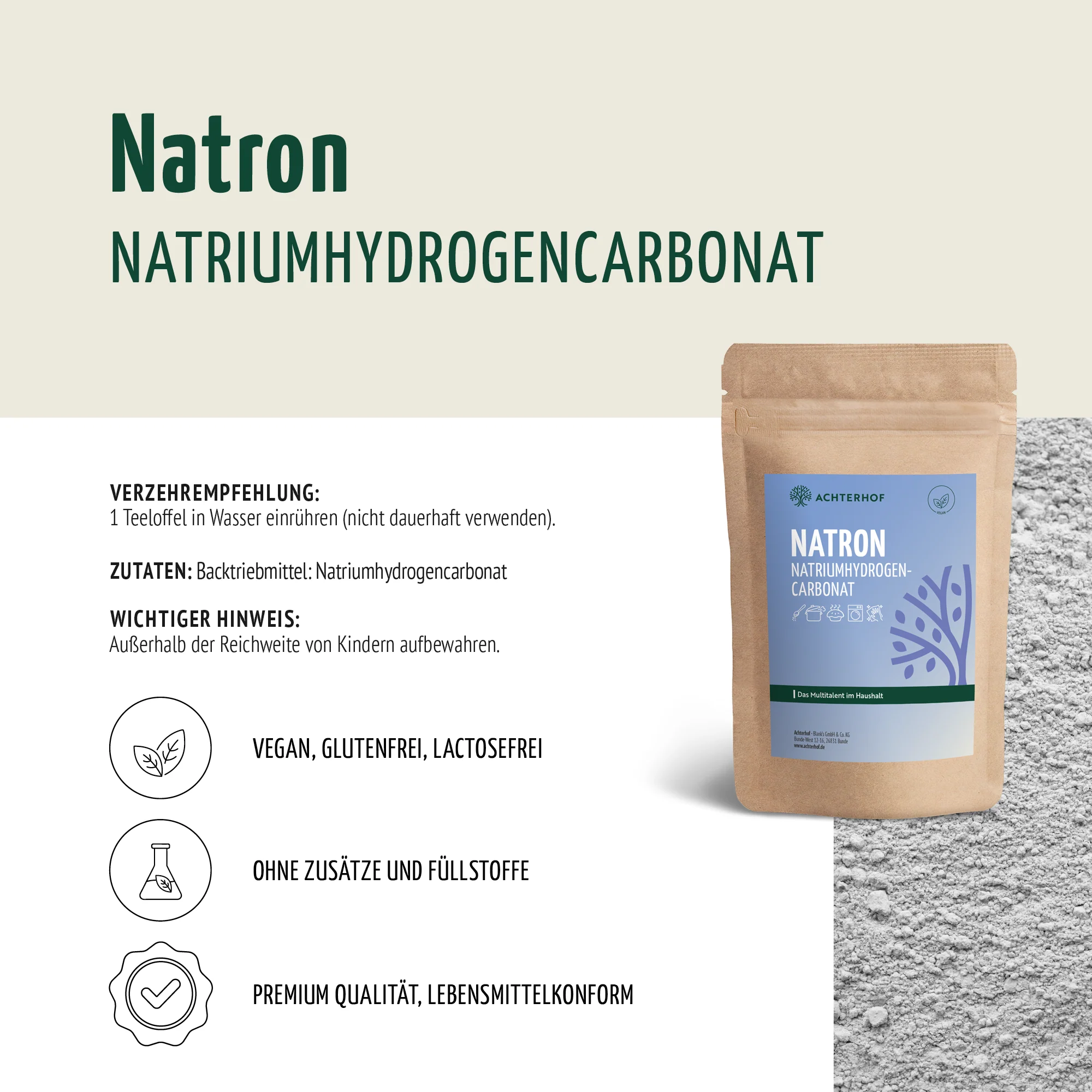 Natron Natriumhydrogencarbonat (1000g) - Image 6
