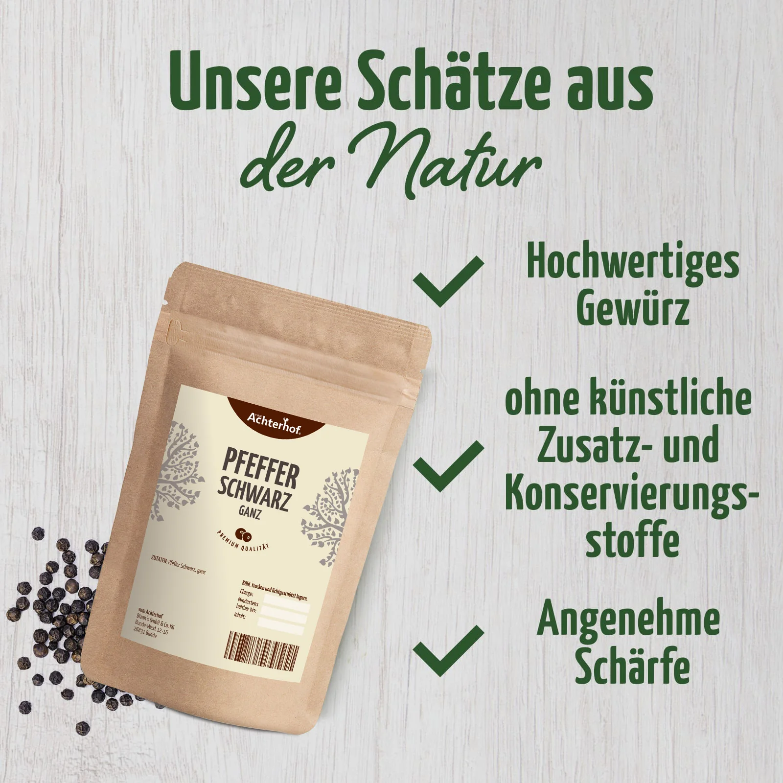 Pfeffer schwarz ganz (1000g) - Image 3