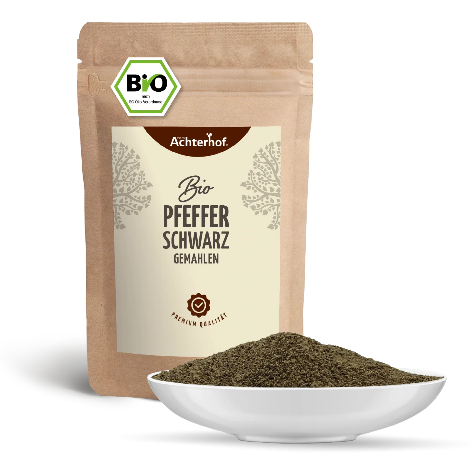 Pfeffer schwarz gemahlen Bio (500g) - Image 2