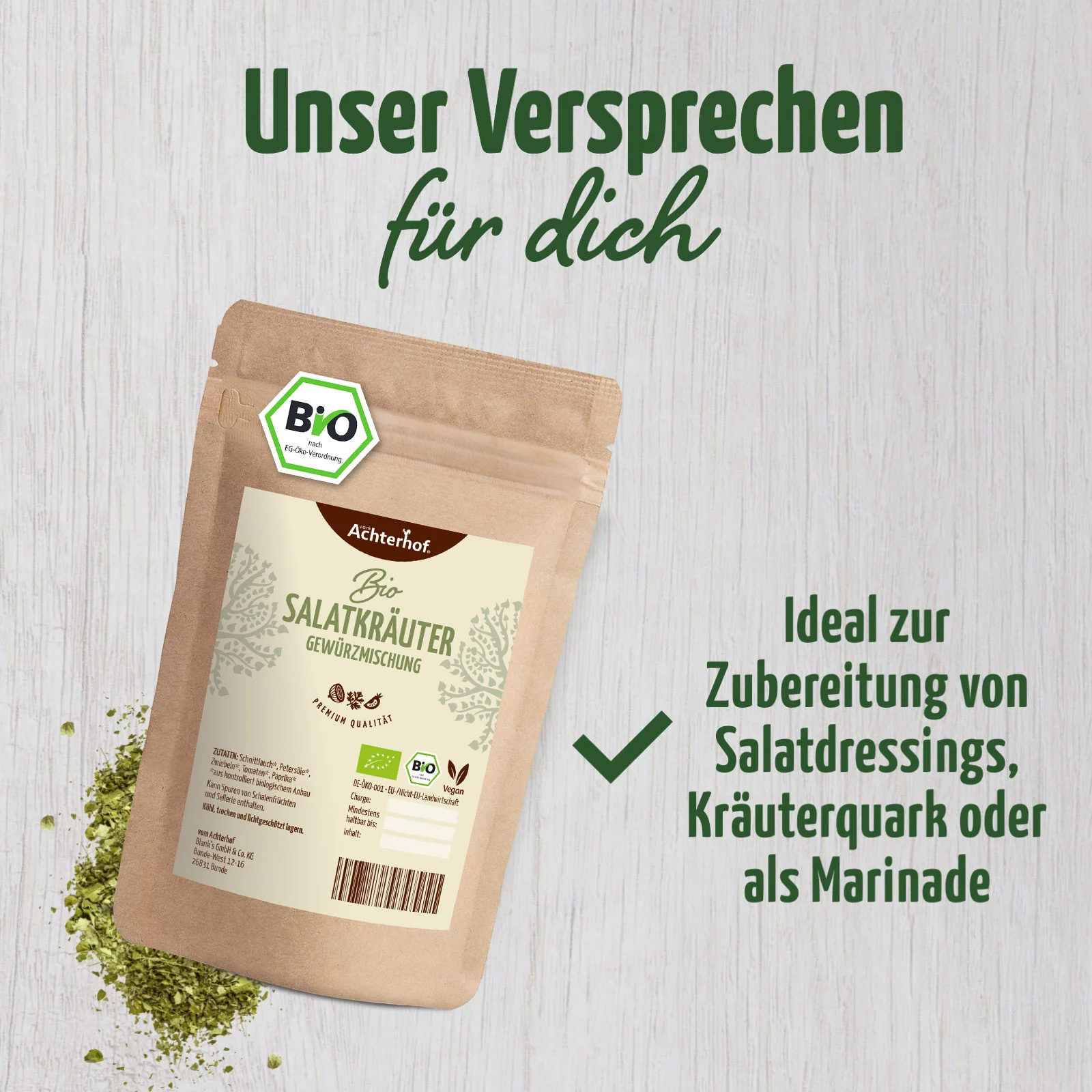 Salatkräuter Gewürzmischung Bio (100g) - Image 6