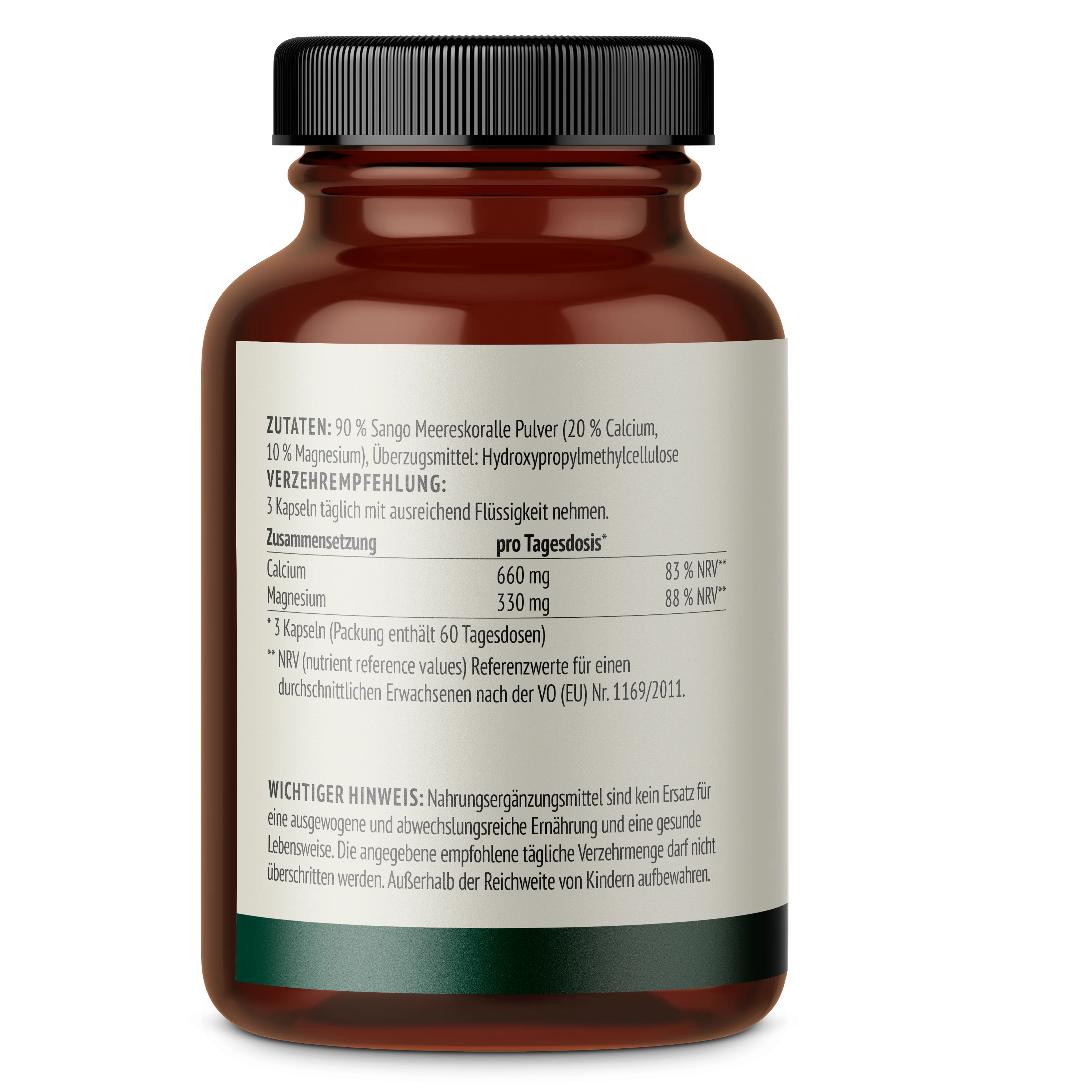 Calcium Magnesium Sango Meereskoralle Kapseln (180 Kapseln) - Image 2