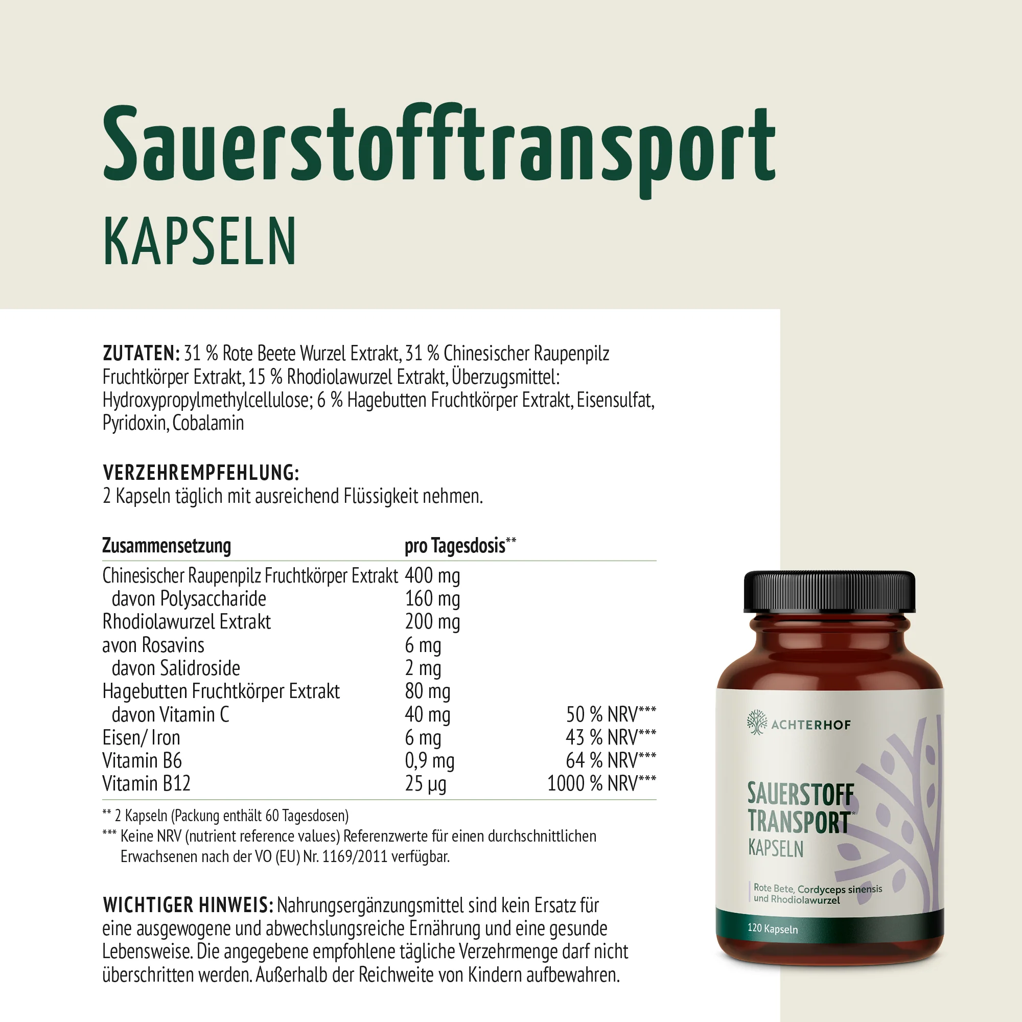 Sauerstoff Transport Kapseln (120 Kapseln) - Image 6