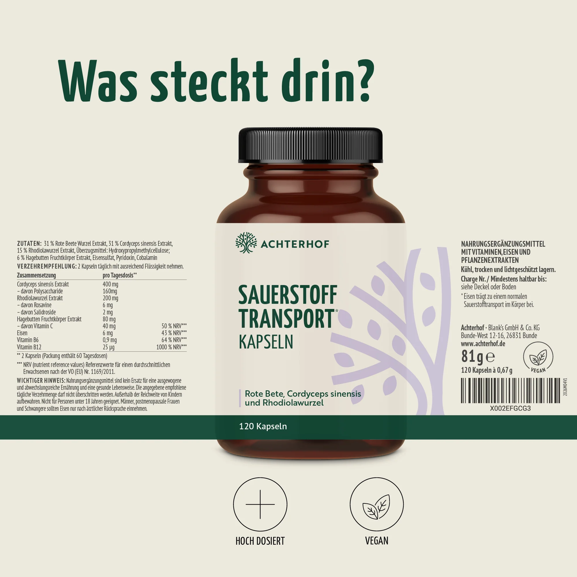 Sauerstoff Transport Kapseln (120 Kapseln) - Image 7