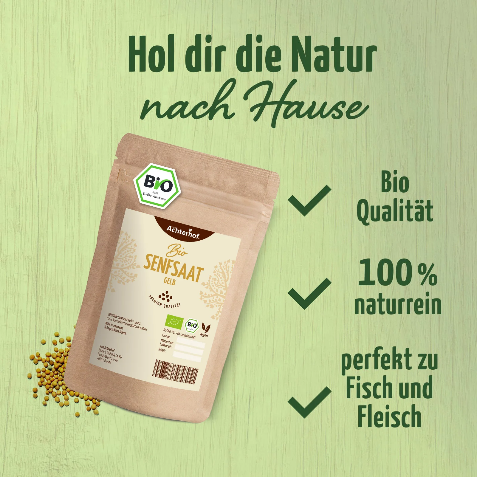 Senfsaat gelb ganz Bio (250g) - Image 3