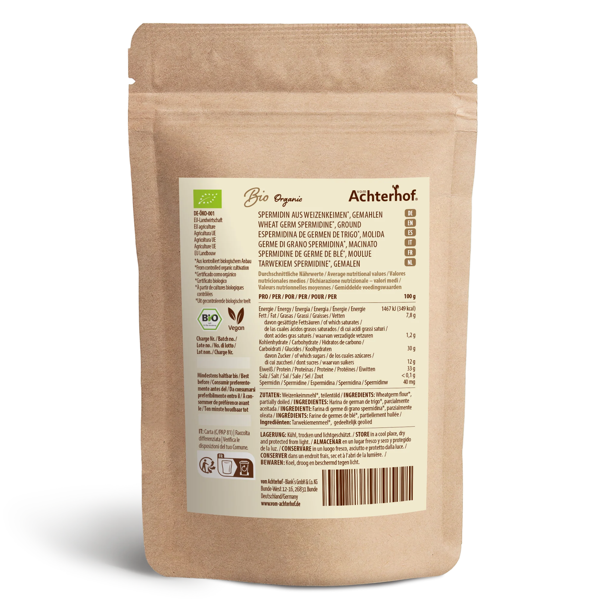 Spermidin aus Weizenkeimen Bio (500g) - Image 2