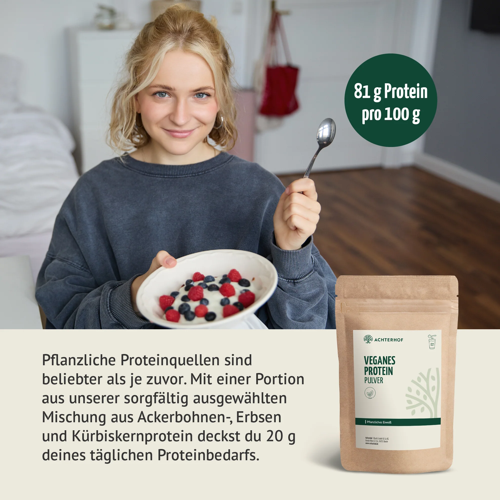 Veganes Protein Pulver (500g) - Image 4