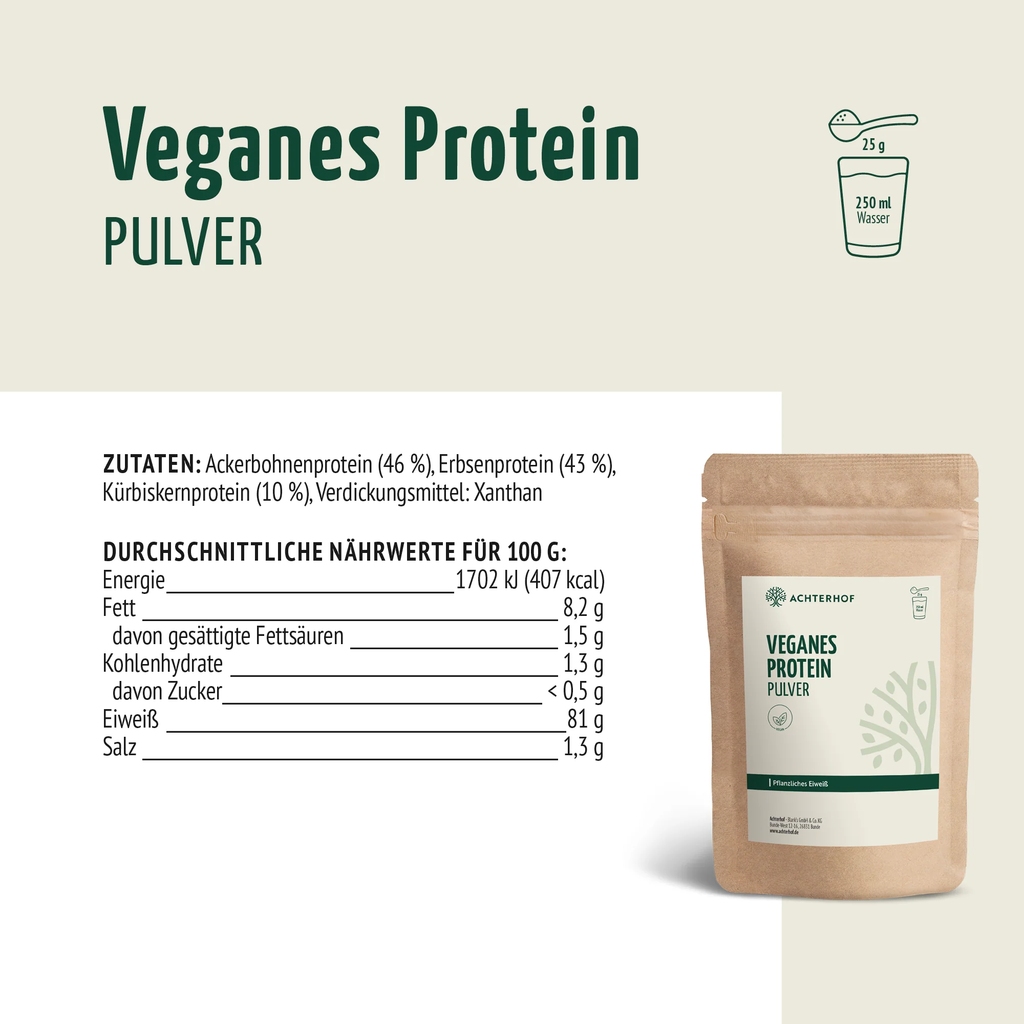 Veganes Protein Pulver (500g) - Image 5