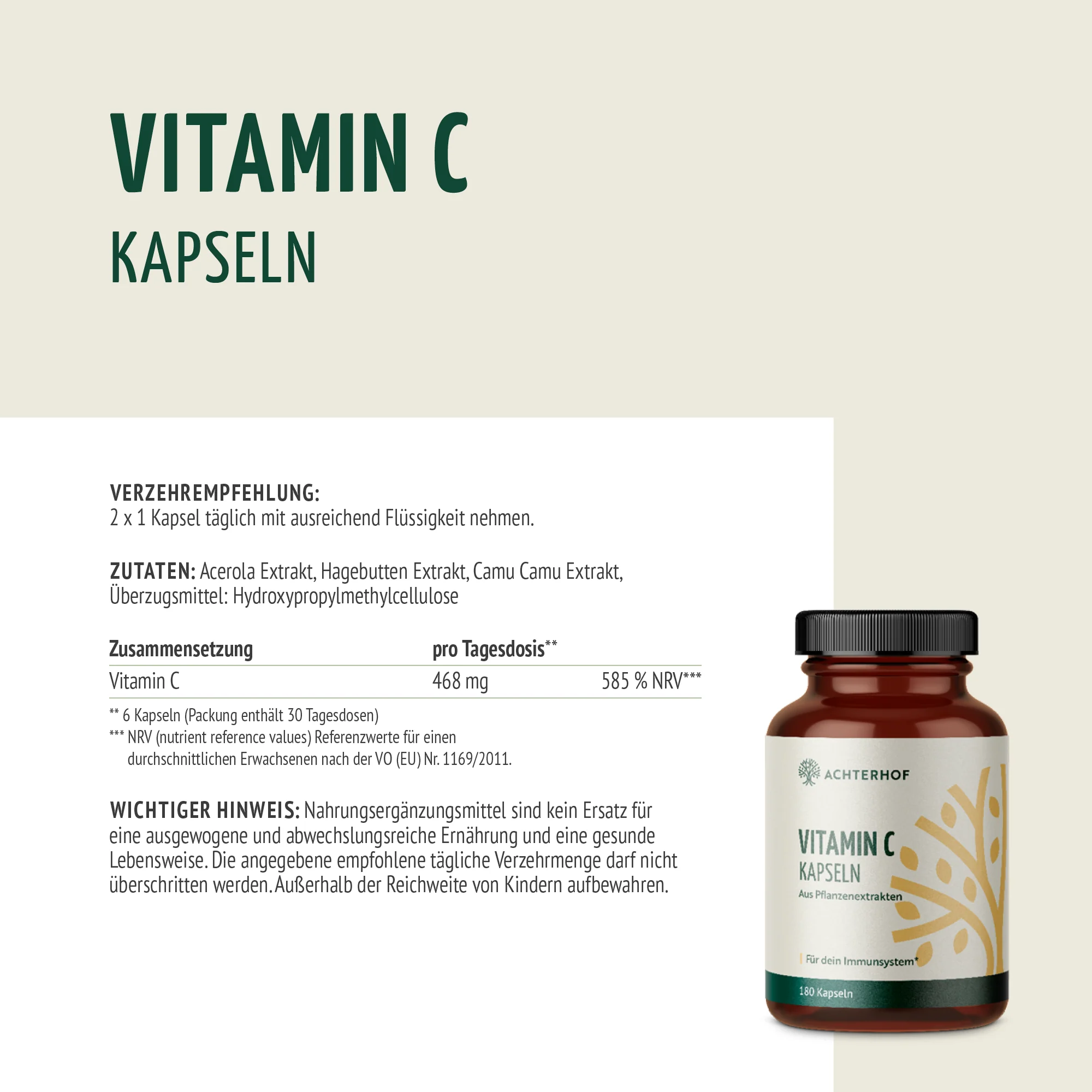 Vitamin C Kapseln (180 Kapseln) - Image 6