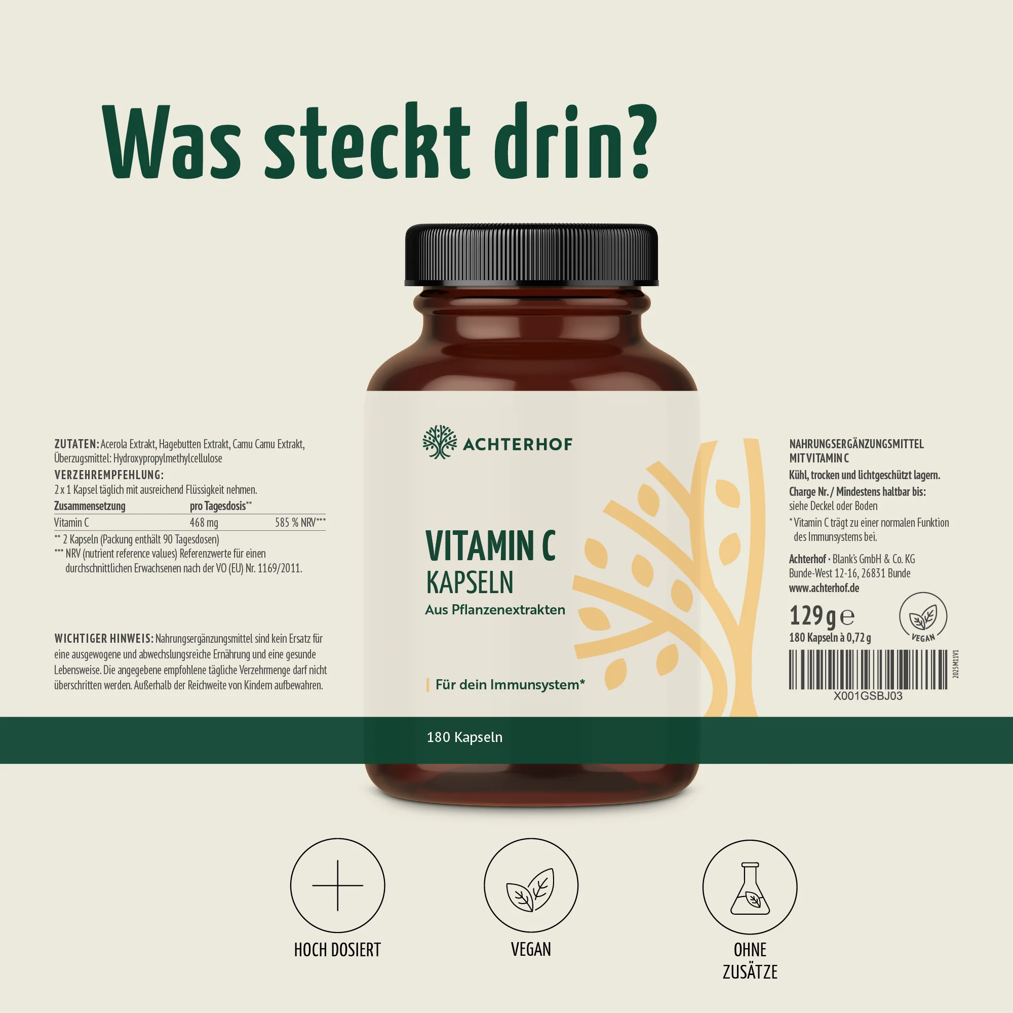 Vitamin C Kapseln (180 Kapseln) - Image 7