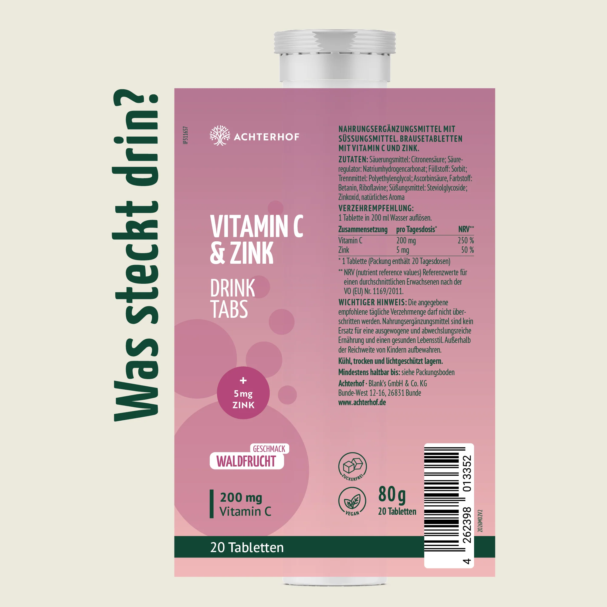 Vitamin C & Zink Drink Tabs (20 Tabletten) - Image 5