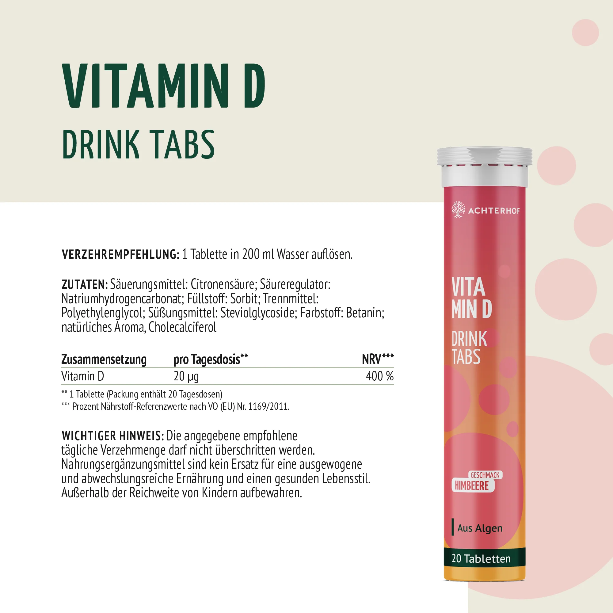 Vitamin D Drink Tabs (20 Tabletten) - Image 4