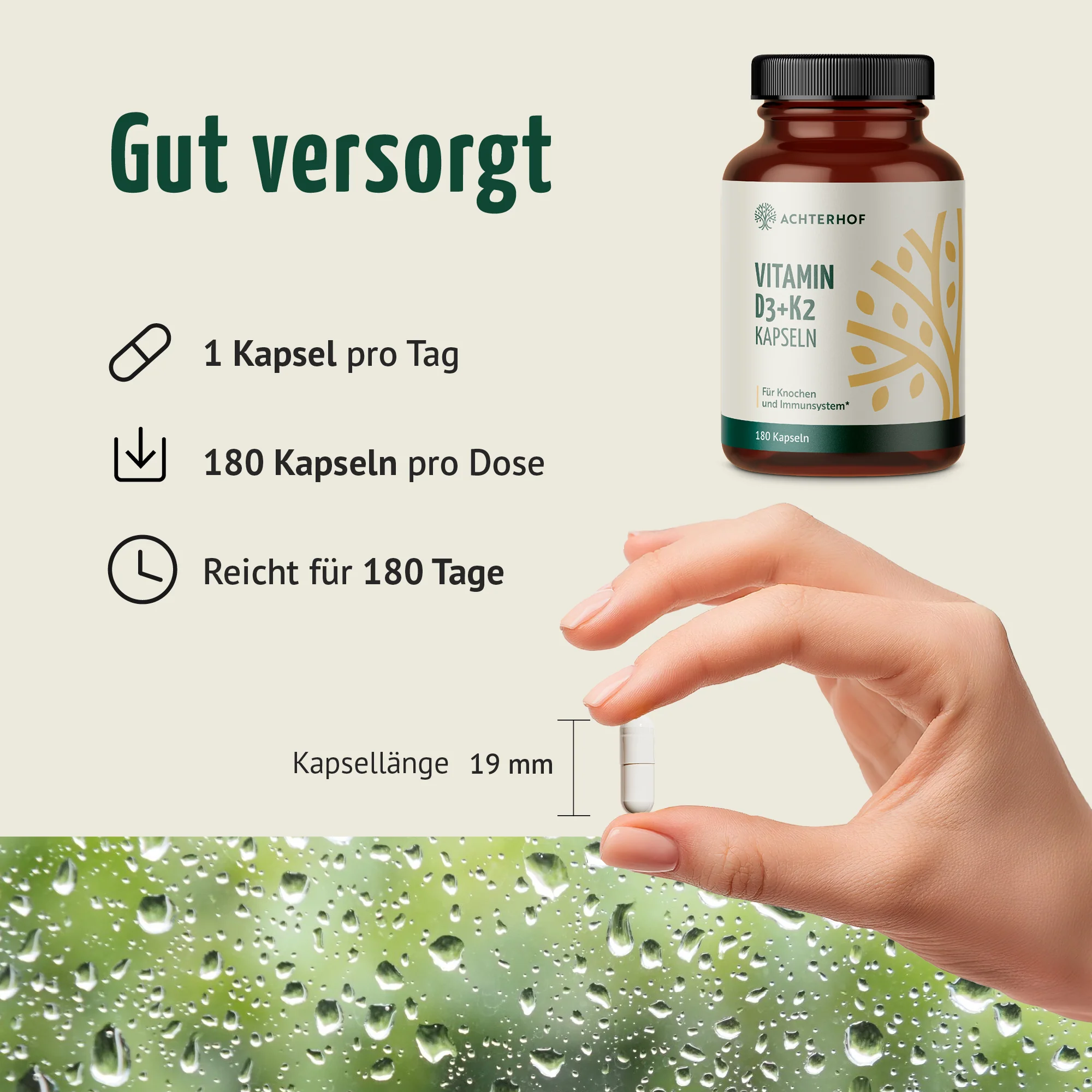 Vitamin D3+K2 Kapseln (180 Kapseln) - Image 4