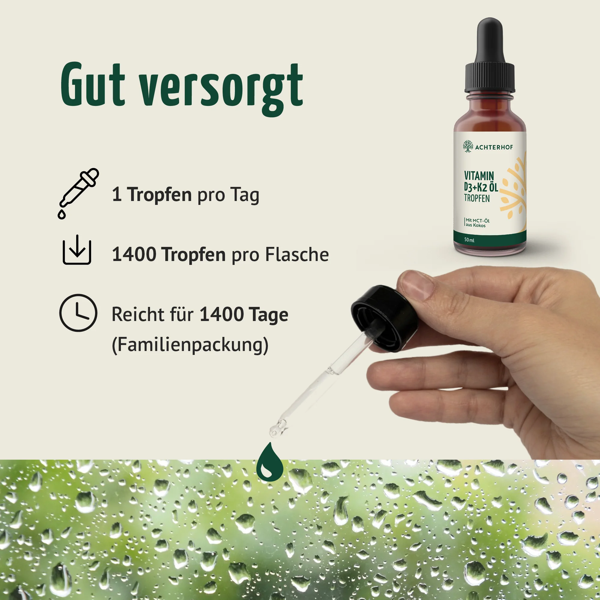 Vitamin D3+K2 Öl Tropfen (50ml) - Image 4