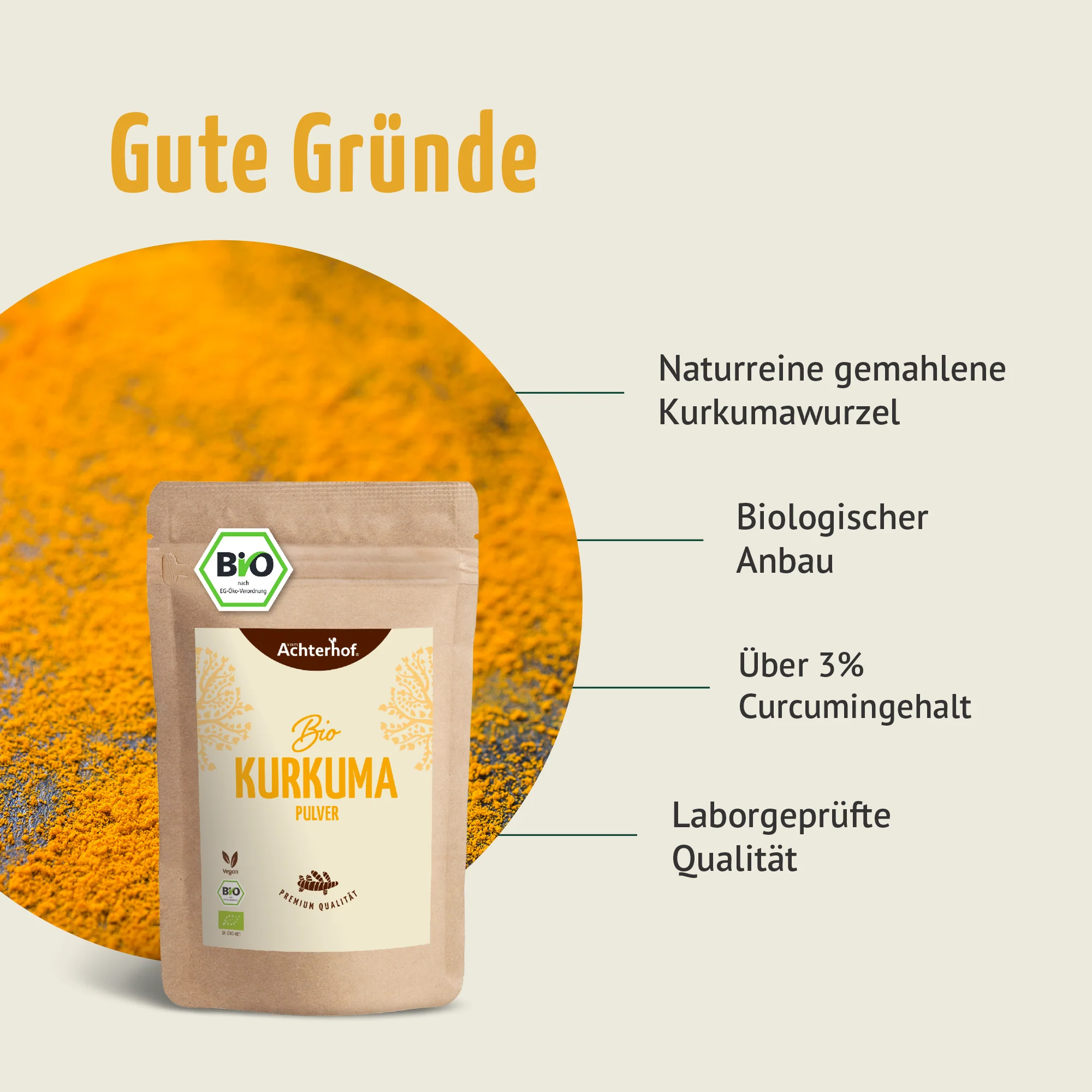 Bio Kurkuma Pulver (500g) - Image 4